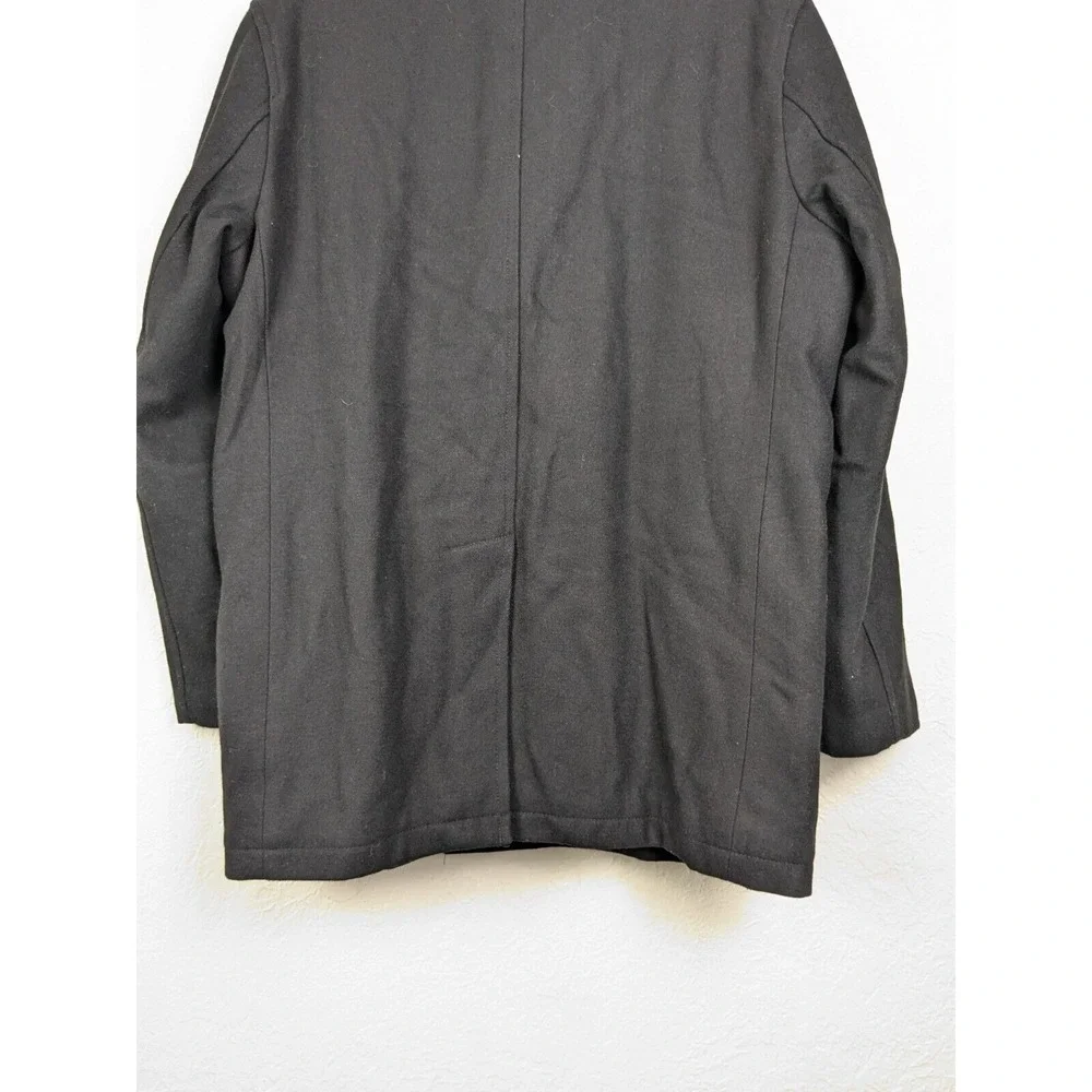 Michael Kors Men's Black Insulated Notch Lapel Double Breasted Size L Coat - Picture 6 of 12